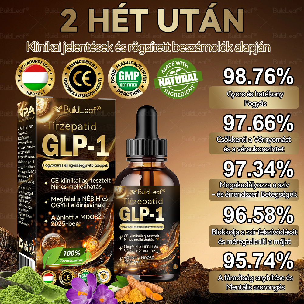 👩⚕️A Mayo Clinic által ajánlott | Hivatalos üzlet | BuildLeaf® GLP-1 Moringa Fogyókúrás és Egészségfokozó cseppek 🔥 (Élelmiszer-minőségű zsírégető – Az Obesity Society fejlesztése)